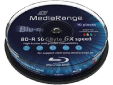 BR Blue-Ray BD-R 50GB MEDIARANGE 10ER Spindel