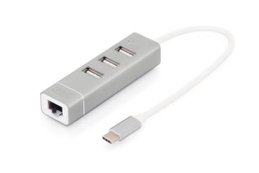 USB-C -> LAN + 3xUSB  DIGITUS DA-70253