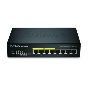 Switch 1000MBit 8-Port D-Link DGS-1008P Desktop 4x POE