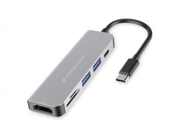 USB-C->2xUSB 3.0,HDMI,SD/TF Kartenleser CONCEPTRONIC 6in1