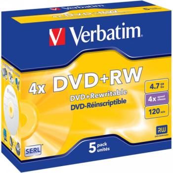 DVD+RW 4,7GB Verbatim DataLife DataLifePlus - 5er Pack