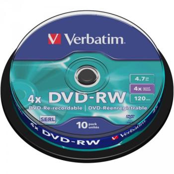 DVD-RW 4,7GB Verbatim 10er Pack