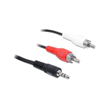 Audio Kabel 3,5mm Stecker -> 2x Cinch Stecker 1m