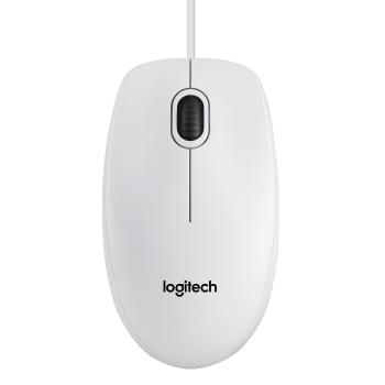 Maus Logitech B100 Optical Wheel Mouse USB weiß