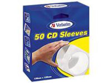 CD-Papier Hülle - 50er Set weiß mit Sichtfenster