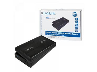 Geh Ext 8cm SATA=>USB3.0 Logilink schwarz