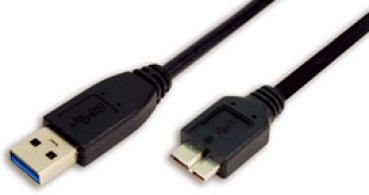USB 3.0 Kabel A an Micro B schwarz - 1m