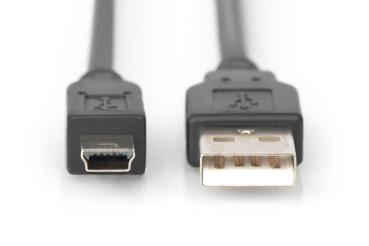USB Mini Kabel Stecker A an Mini-B Stecker - 1m Digitus