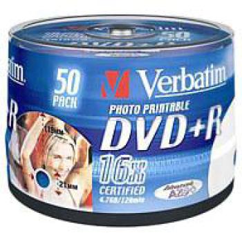 DVD+R 4,7GB Verbatim 50er Spindel - Photo Printable