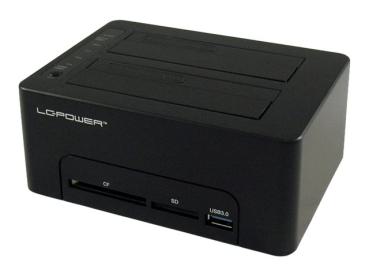 Dockingstation LC-Power USB 3.0 2-Bay 2,5/3,5"HDD/SSD + Hub"